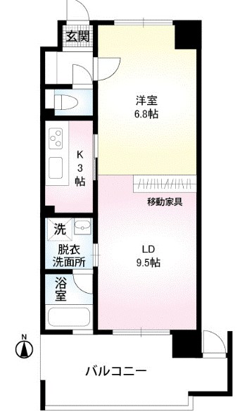 横須賀市長坂のマンションの間取り