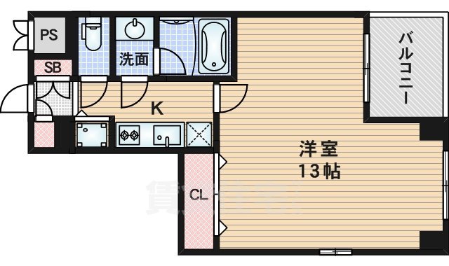 摂津市学園町のマンションの間取り