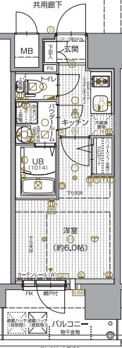 エスリード大阪NAGAHORI GATEの間取り