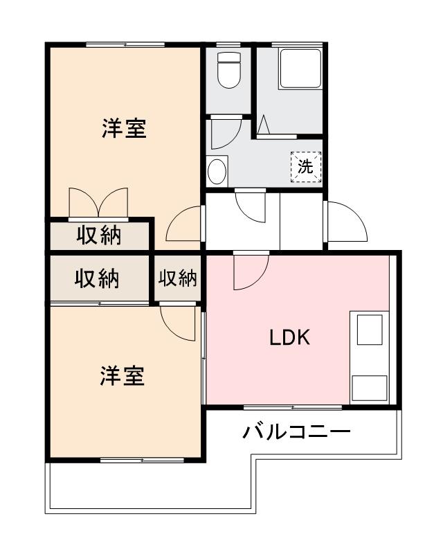 ヴィラ・アンソレイエ香川町の間取り