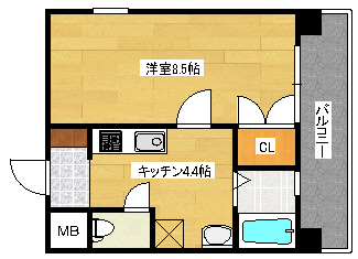 【広島市南区宇品神田のマンションの間取り】