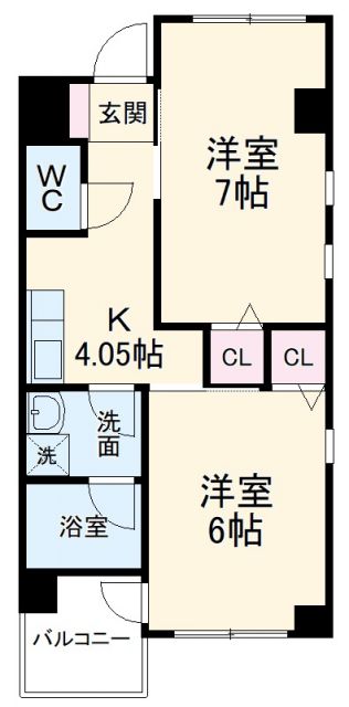 前橋市千代田町のマンションの間取り