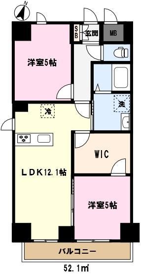 【川口市栄町のマンションの間取り】