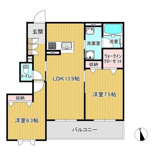 シャーメゾン城代町の間取り