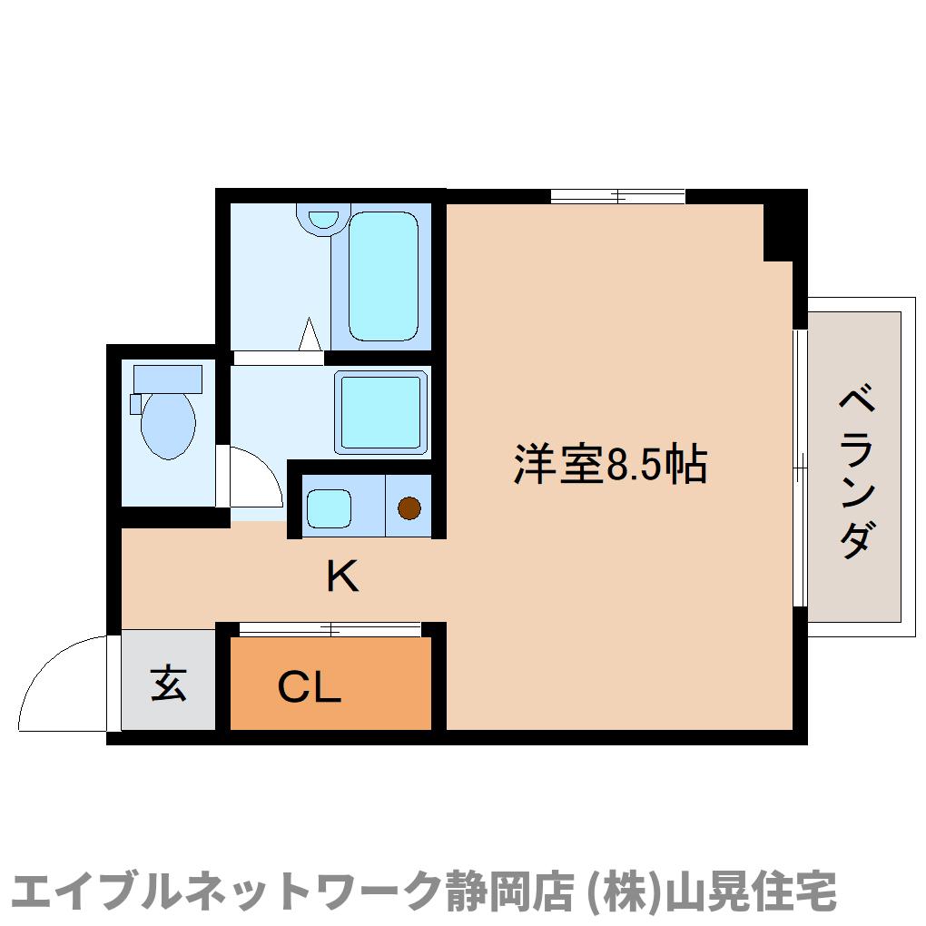 静岡市葵区馬場町のマンションの間取り