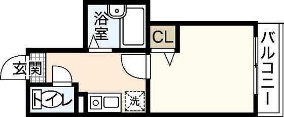 広島市西区大宮のマンションの間取り