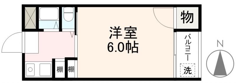 高松市紫雲町のマンションの間取り