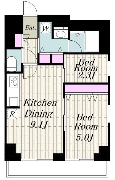 【川崎市川崎区新川通のマンションの間取り】