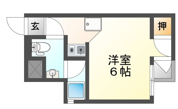 大阪市東淀川区大道南のマンションの間取り