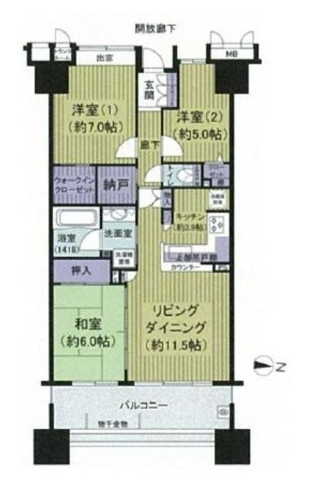 荒川区南千住のマンションの間取り