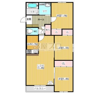 札幌市白石区本通のマンションの間取り