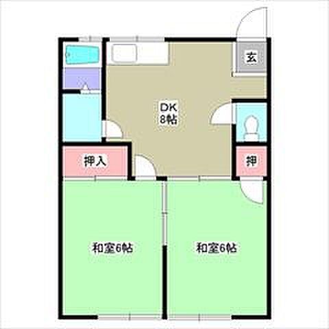 横浜市都筑区池辺町のアパートの間取り