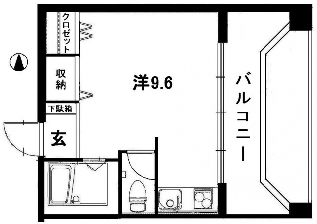 広島市中区幟町のマンションの間取り