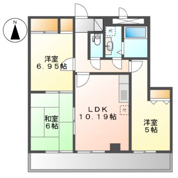 ロイメント名駅の間取り