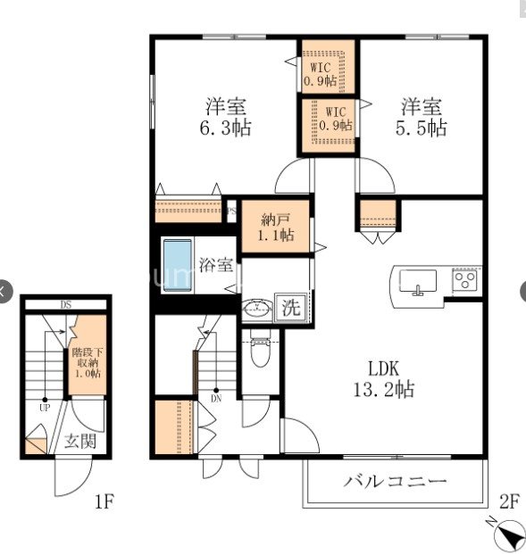 藤沢市鵠沼松が岡のマンションの間取り