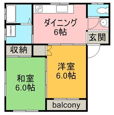 サンハイム直江の間取り