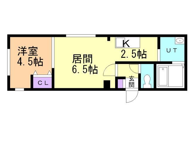 札幌市西区琴似四条のマンションの間取り