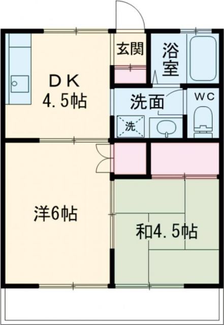 立川市栄町のアパートの間取り