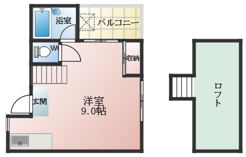 藤井寺市道明寺のマンションの間取り