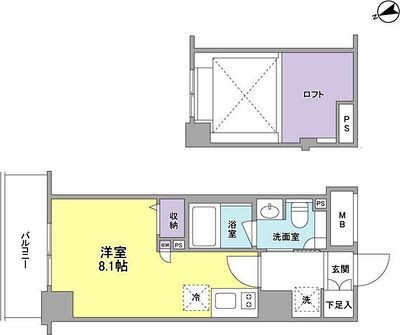 スタイリオ元住吉の間取り