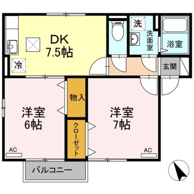 アネシスハイツ弐号館の間取り