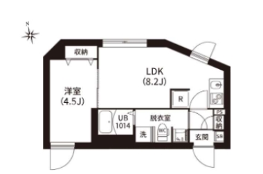 品川区南大井のマンションの間取り