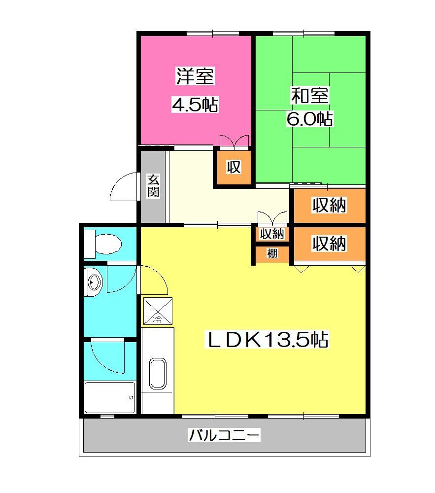 所沢市大字神米金のマンションの間取り