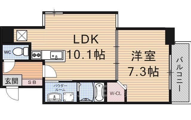 【大津市京町のマンションの間取り】