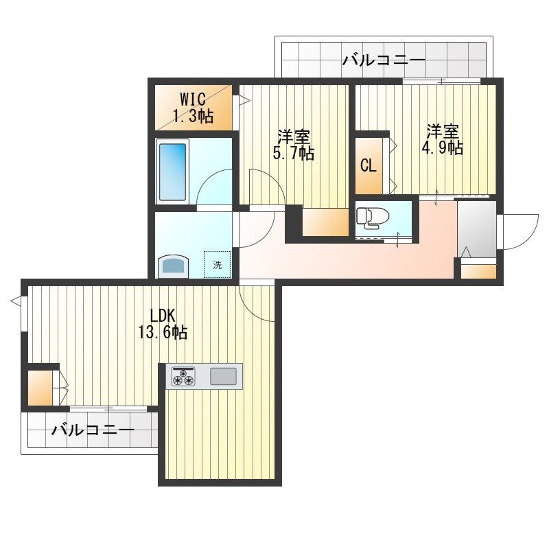 (仮称)木月4丁目メゾンの間取り