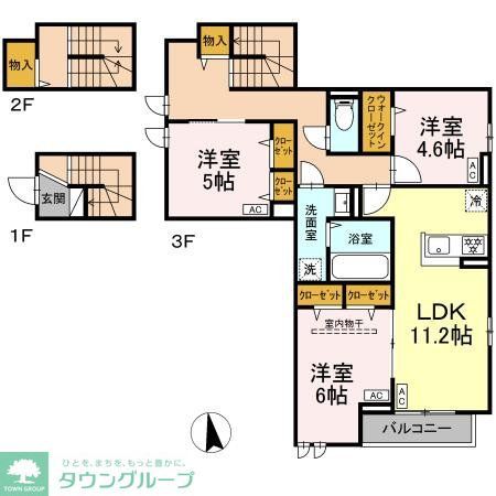 荒川区荒川のアパートの間取り