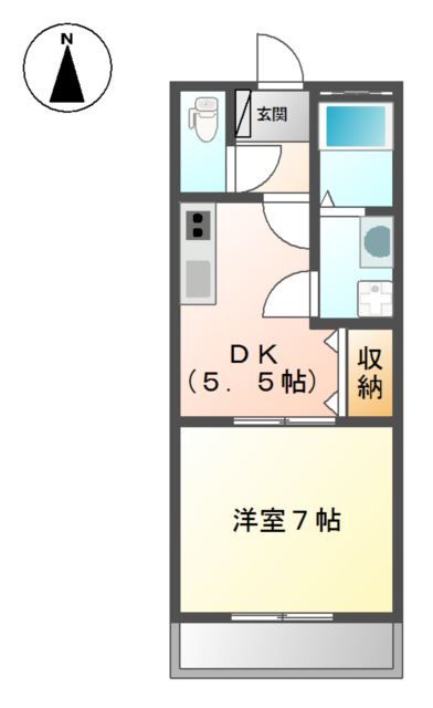 姫路市大塩町のアパートの間取り