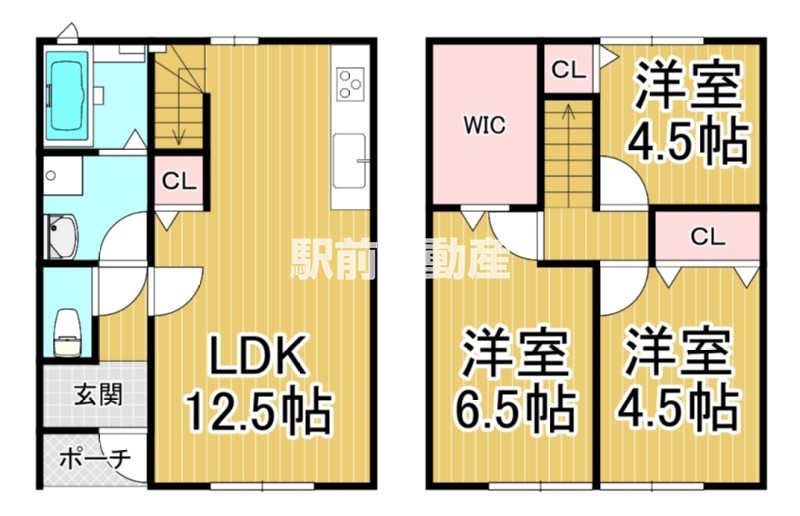 ヴェルジュ小郡　Ａ棟の間取り