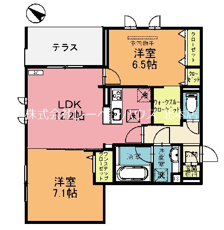 北本市東間のアパートの間取り