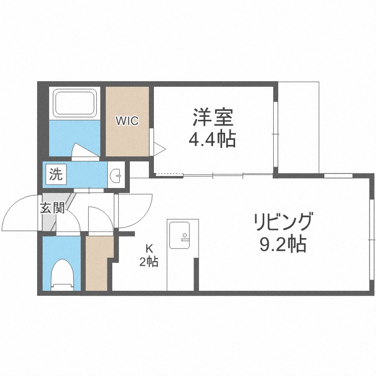 【Ｂａｌｂｏｎｉ新札幌の間取り】