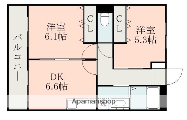 2DK Apartment in Kagoshima, Kagoshima — photo 2 of 3
