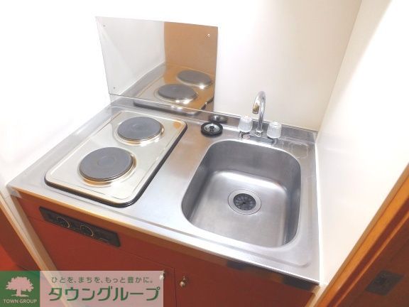 キッチン　2口電気コンロ