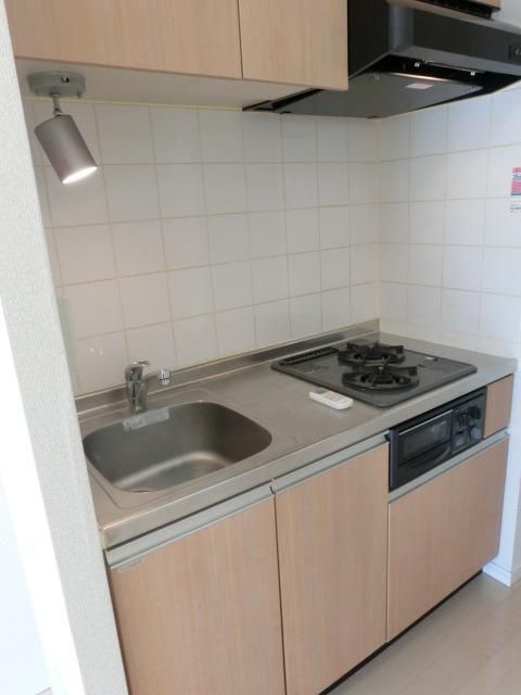 キッチン　グリル付2口システムガスキッチン