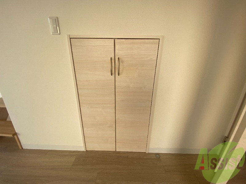 収納　ここに収納があります。収納があると部屋が広く使えます。