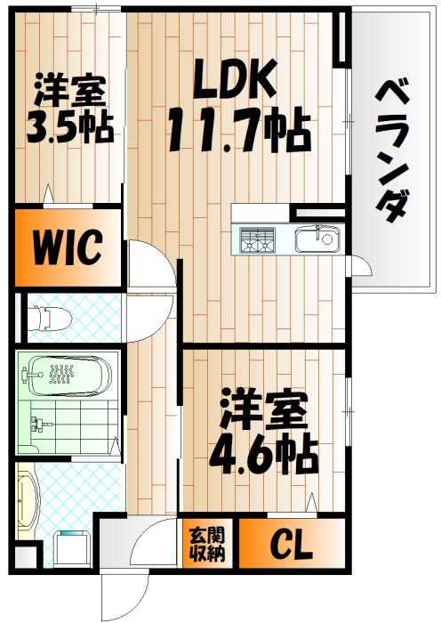 ストレイト葛葉の間取り写真