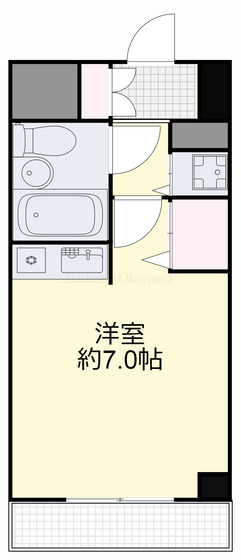 岡山電軌東山本線 柳川駅 徒歩10分 10階建 築35年の間取り写真