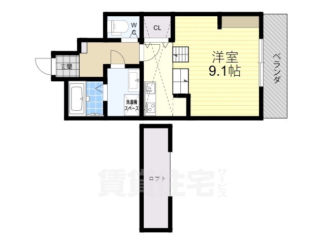 近鉄大阪線 近鉄八尾駅 徒歩25分 2階建 築2年の間取り写真