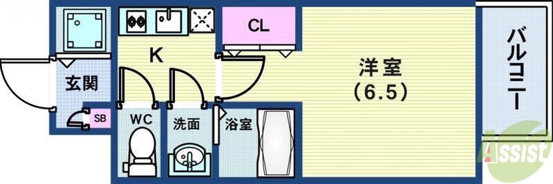 エスリード神戸三宮の間取り写真