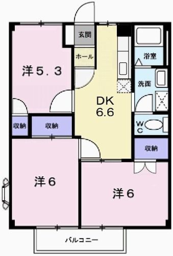 ラックファミールの間取り写真