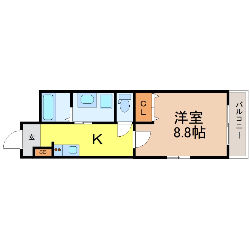ＪＲ東海道本線 尾頭橋駅 徒歩10分 3階建 築13年の間取り写真