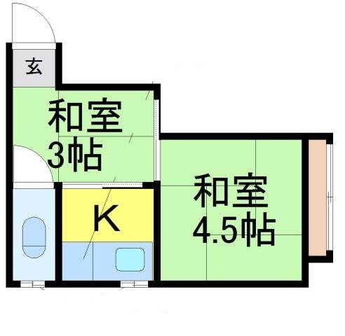 地下鉄鶴舞線 大須観音駅 徒歩3分 4階建 築63年の間取り写真
