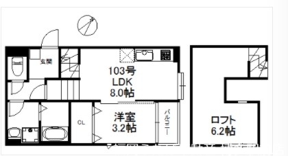 クレア多の津の間取り写真