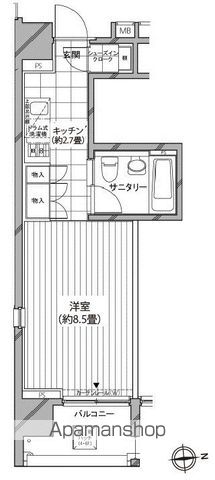 カスタリア麻布十番七面坂の間取り写真
