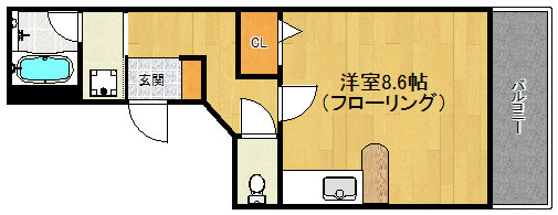 福岡市西区姪の浜のマンションの間取り