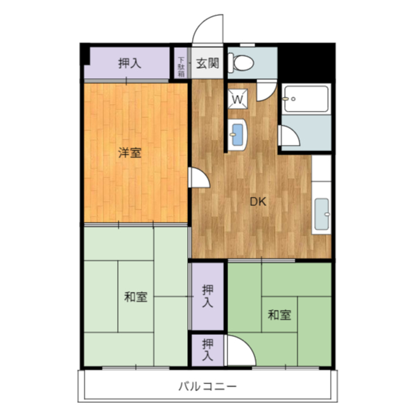 横浜市鶴見区市場大和町のマンションの間取り