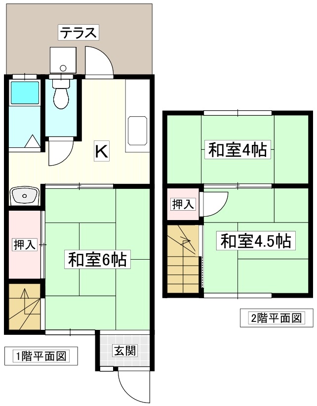 富士達アパートの間取り